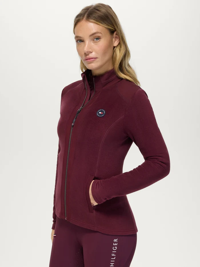 Giacca in pile da donna Elmonte DEEP BURGUNDY Tommy Hilfiger