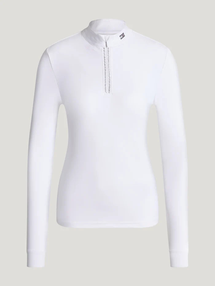 Camicia da donna Monica con strass TH OPTIC WHITE Tommy Hilfiger