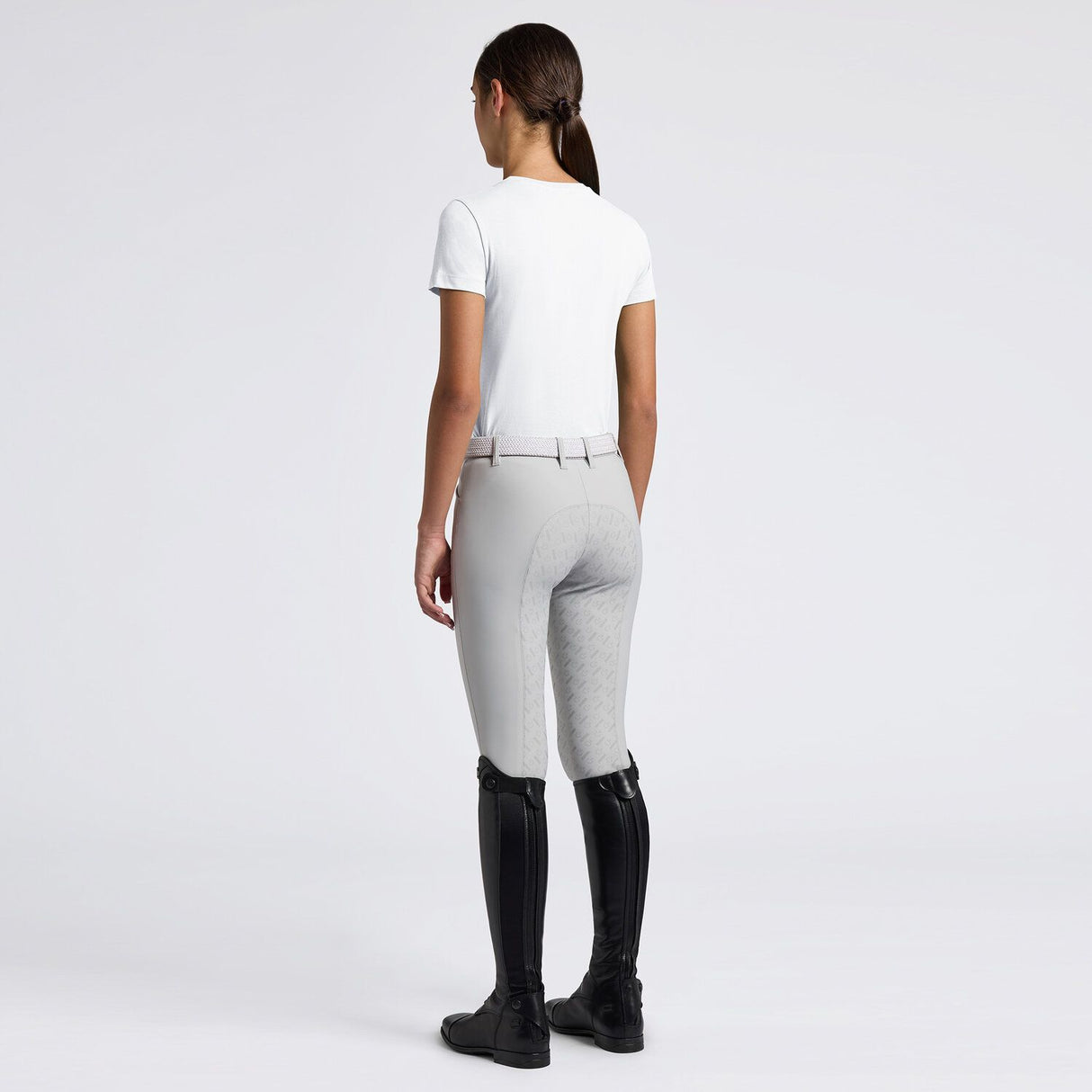 T-shirt in cotone bambina con logo CT ricamato in colori vivaci Cavalleria Toscana