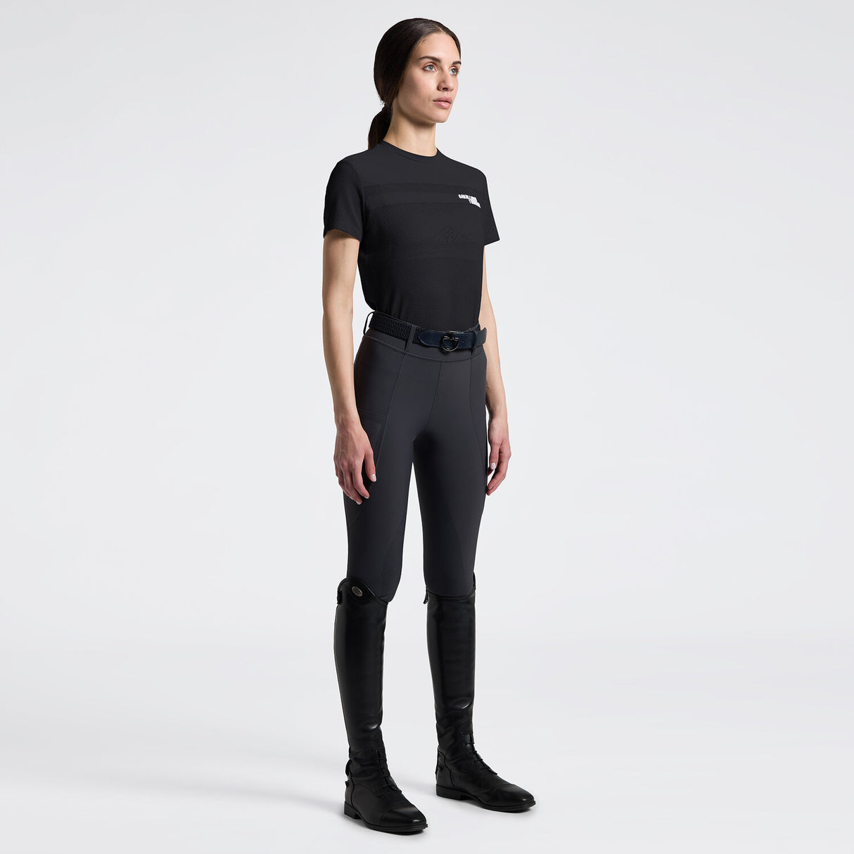 T-shirt da donna traforata con inserti | Cavalleria Toscana