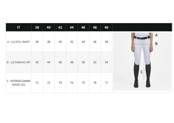 Pantaloni donna grip al ginocchio ACQUAMARINE 365 bianco Ublack