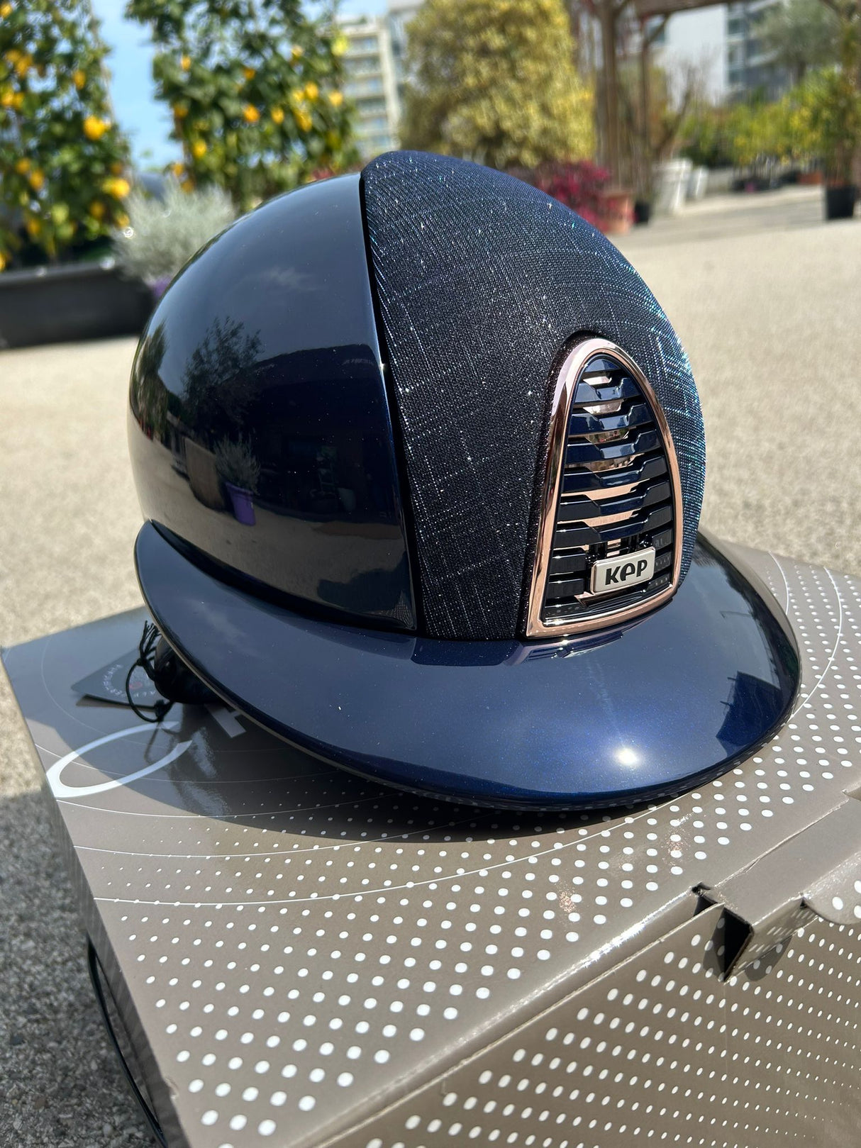 Kep Italia CROMO 2.0 POLISH BLU/FRONTE TESSUTO GALASSIA BLU SCURO VISIERA POLO