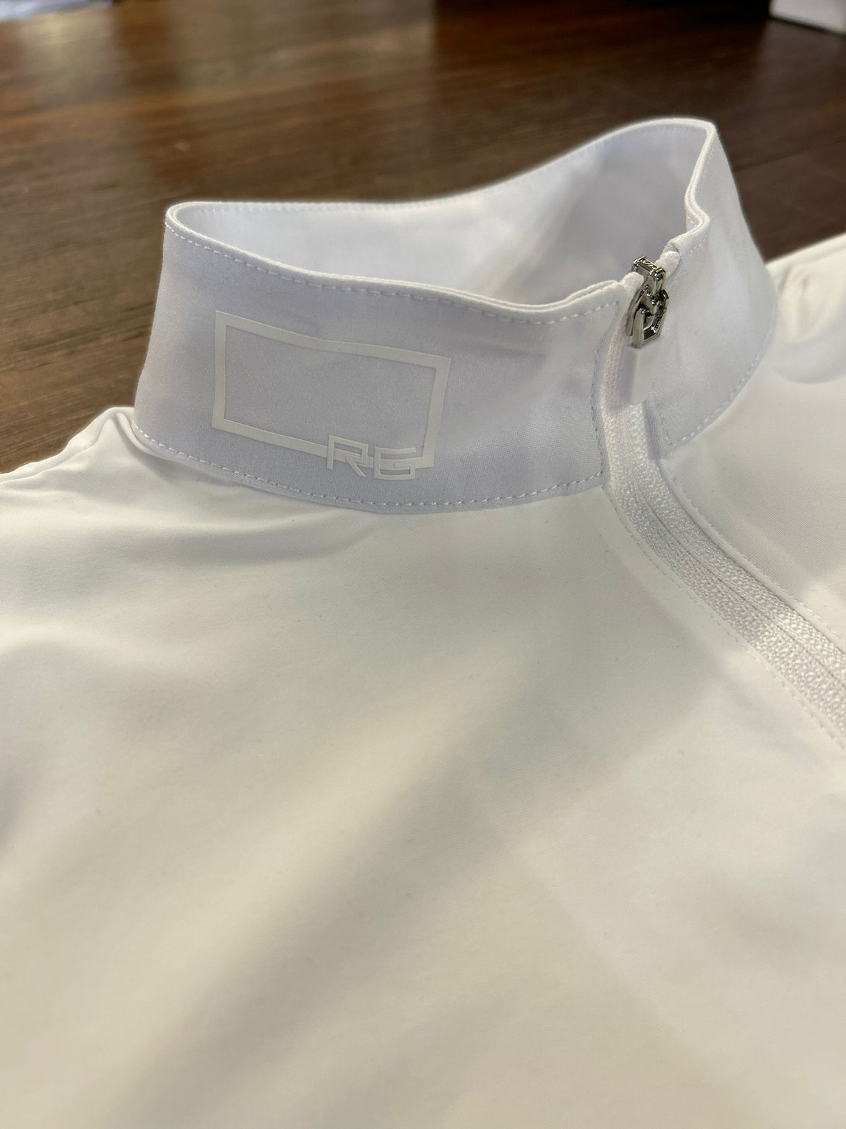 Polo da competizione con zip e manica lunga bambina RG