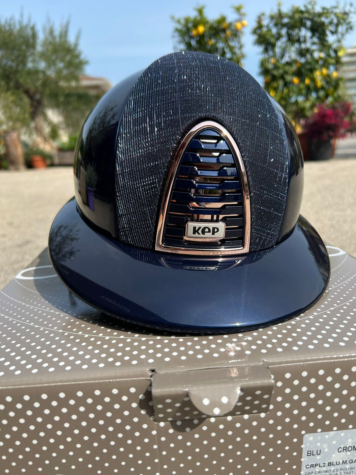 Kep Italia CROMO 2.0 POLISH BLU/FRONTE TESSUTO GALASSIA BLU SCURO VISIERA POLO