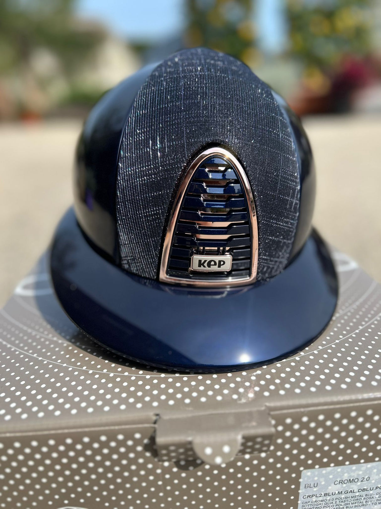 Kep Italia CROMO 2.0 POLISH BLU/FRONTE TESSUTO GALASSIA BLU SCURO VISIERA POLO