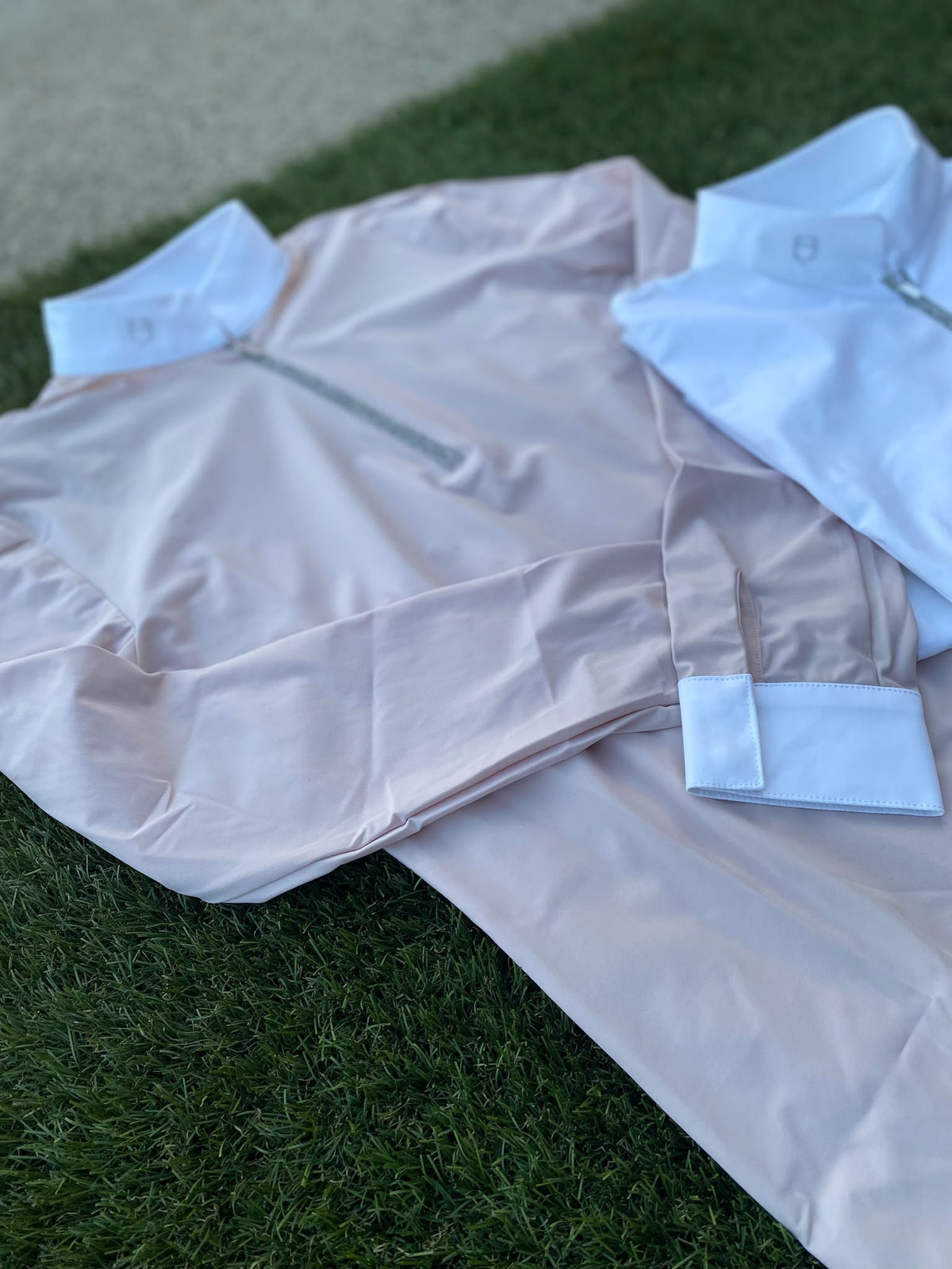 Polo da gara donna con zip e strass Equestro