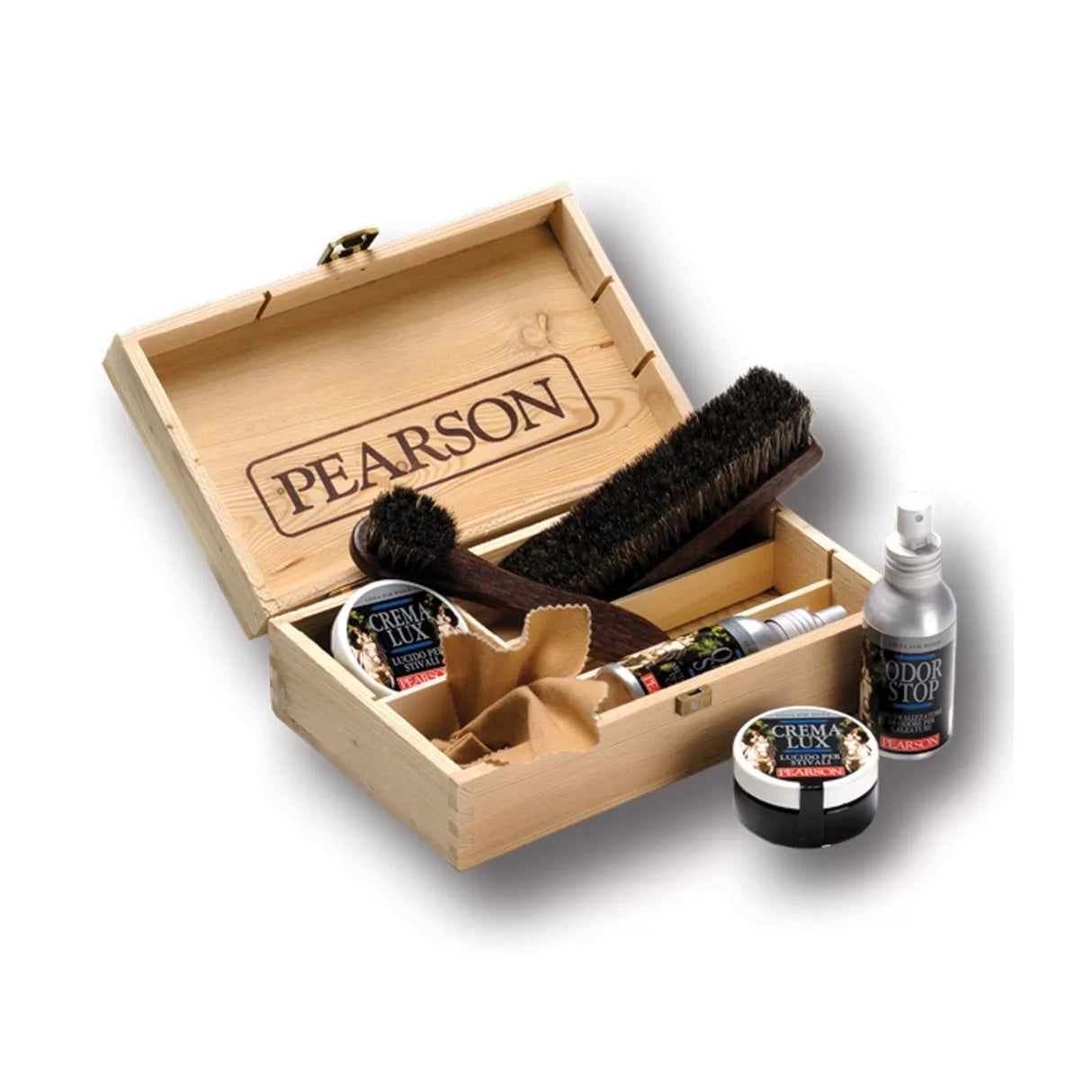 Cofanetto per la pulizia dello stivale in cuio 'Kit Rider' Pearson
