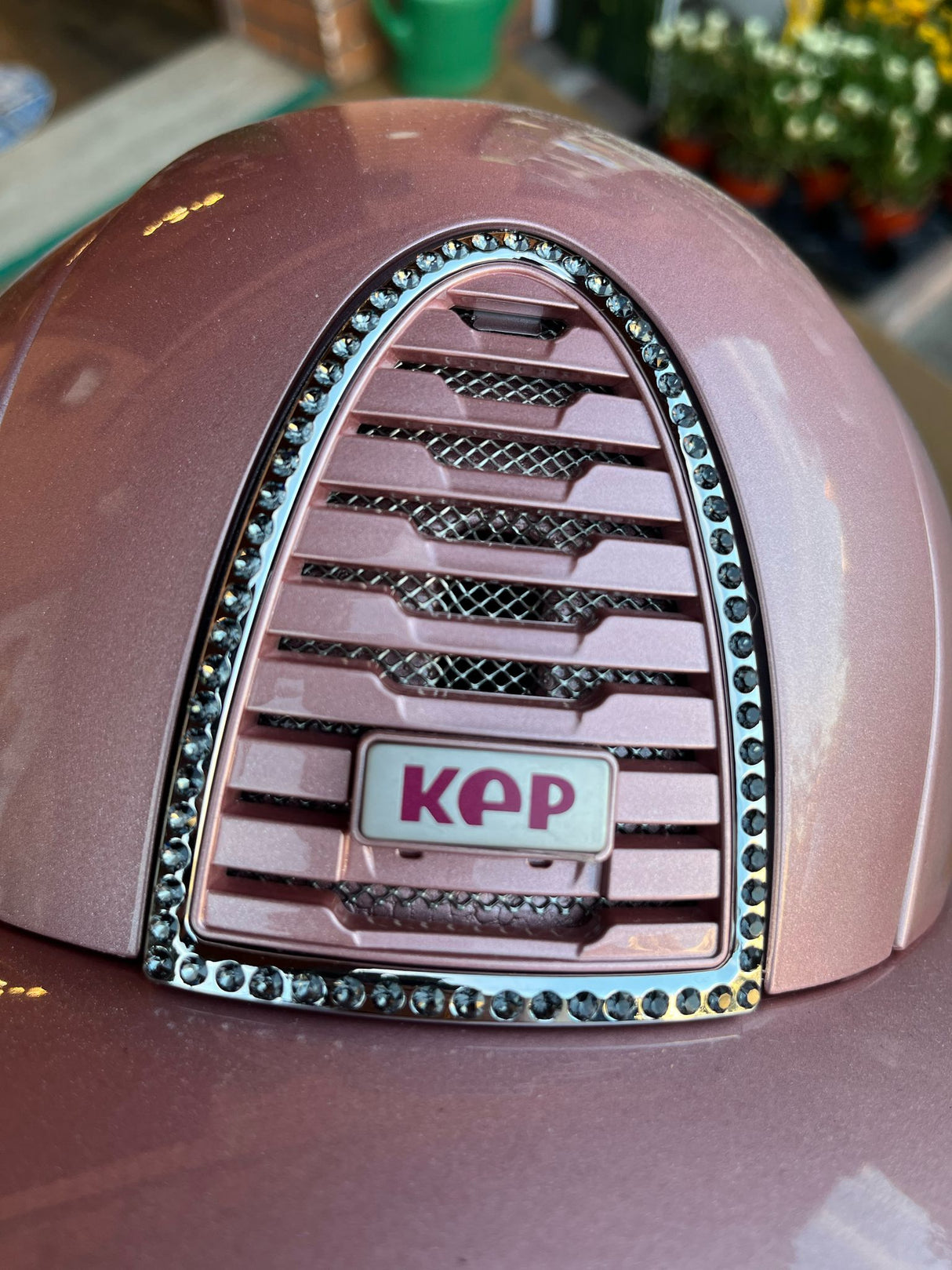 Cromo 2.0 diamond rosa e cornice con brillanti visiera polo Kep Italia