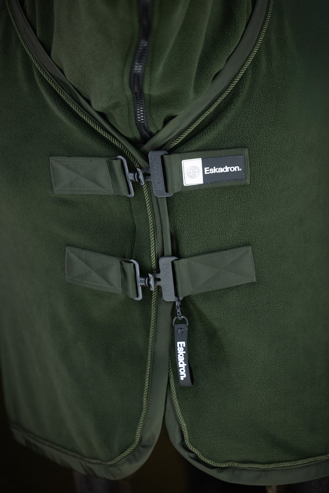 Coperta in pile Eskadron verdone con logop