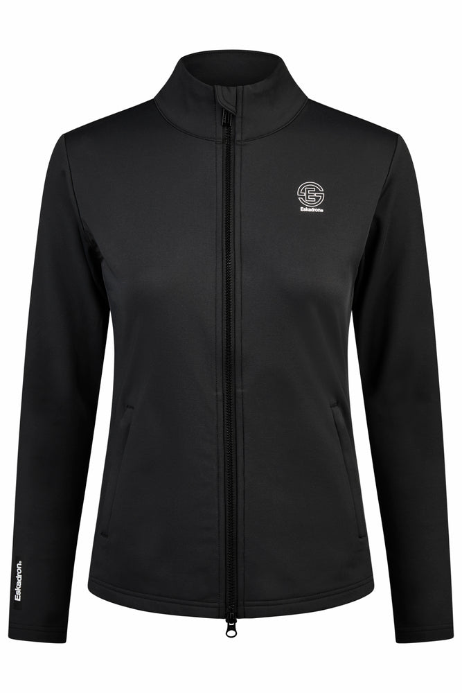 Maglia tecnica con zip nera Eskadron