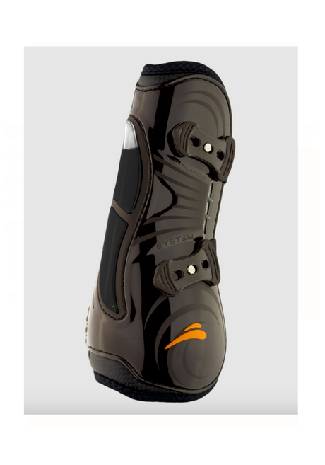 Stinchiere eAirshock con bottoncini Equick marrone