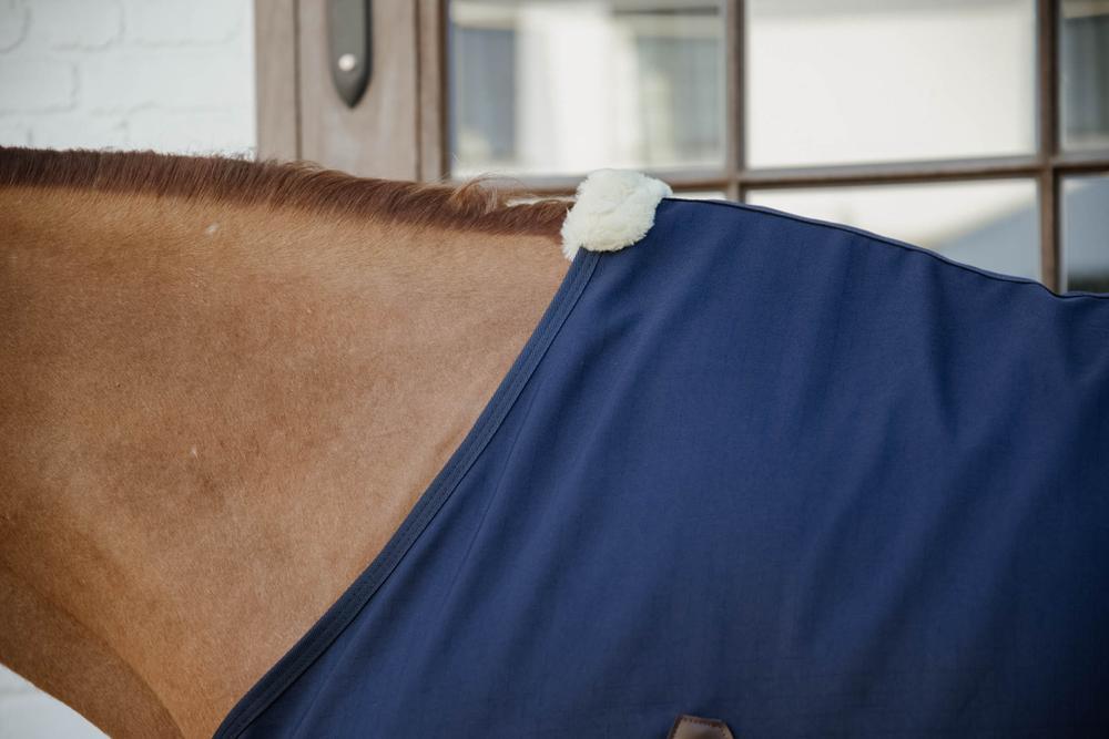 Coperta in cotone da box Kentucky navy