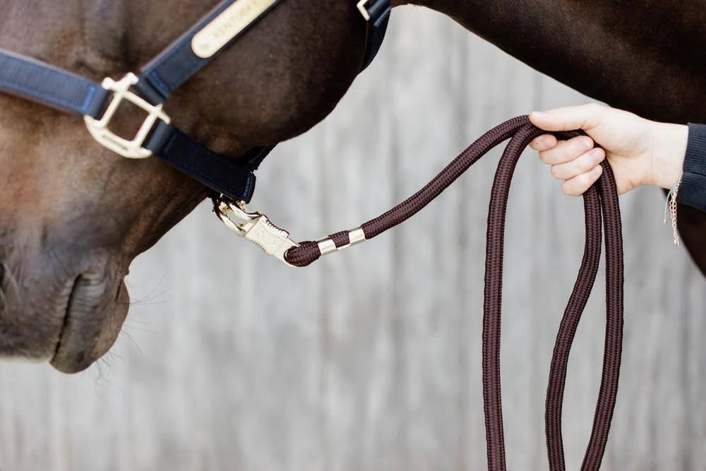 Lunghina con gancio antipanico in nylon Kentucky marrone