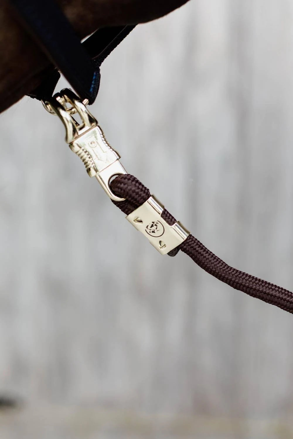 Lunghina con gancio antipanico in nylon Kentucky marrone