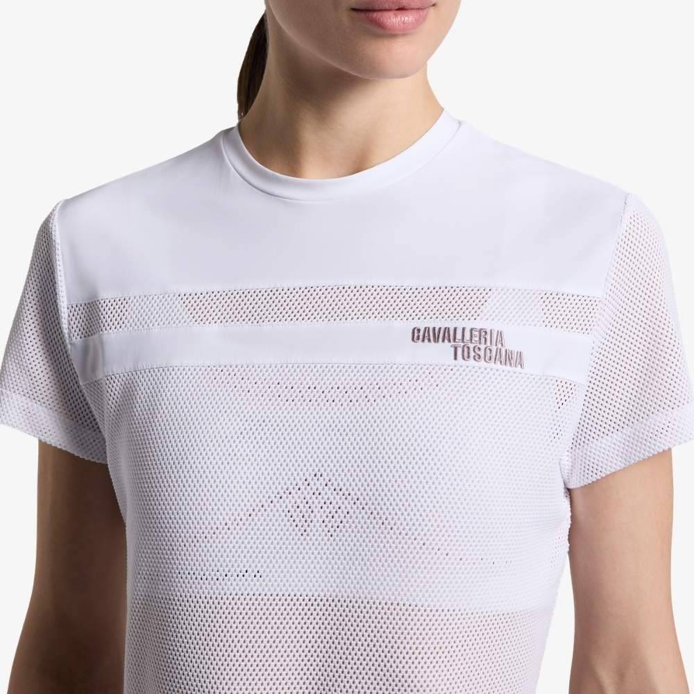 T-shirt Donna da Allenamento Cavalleria Toscana con Inserti Traforati