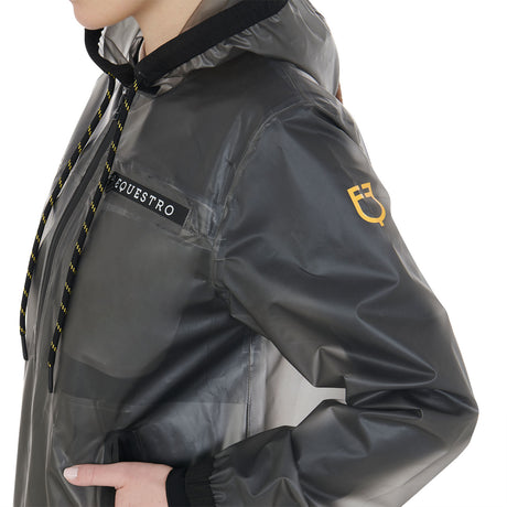 Impermeabile uomo in tessuto tecnico trasparente Equestro