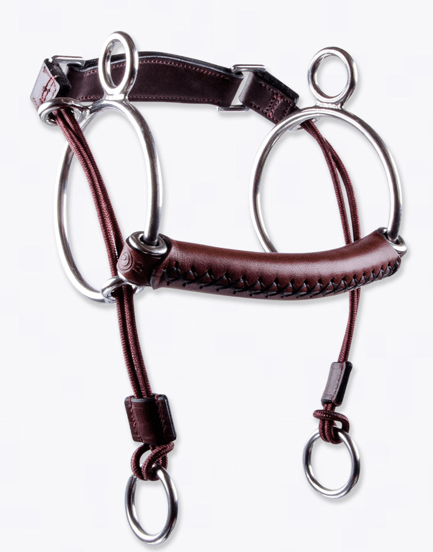 Imboccatura elevatore con canna in cuoio Trust Equestrian