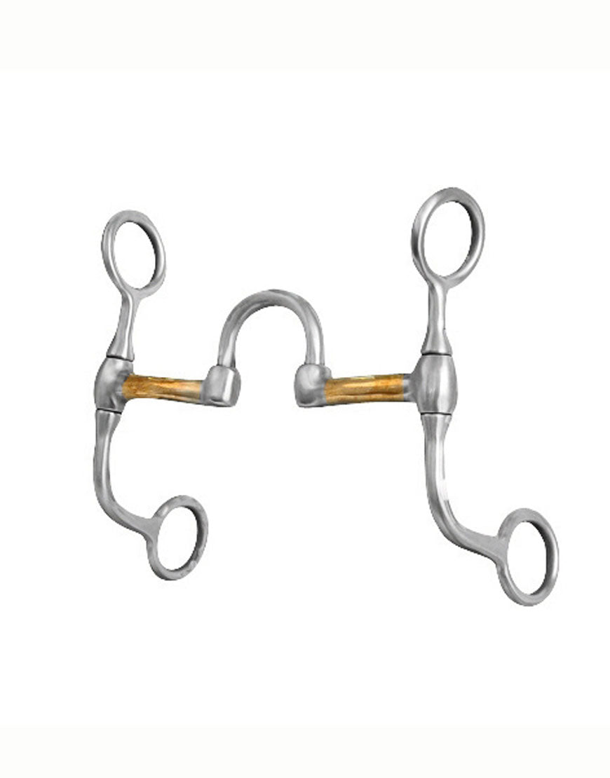 Imboccatura correttiva western con rulli in rame 11 mm misura 12,5 cm