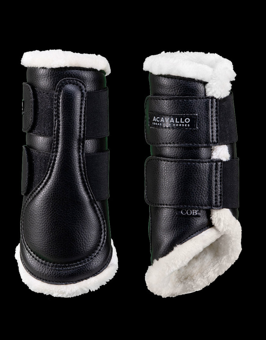 Paratendini con doppio velcro Acavallo neri