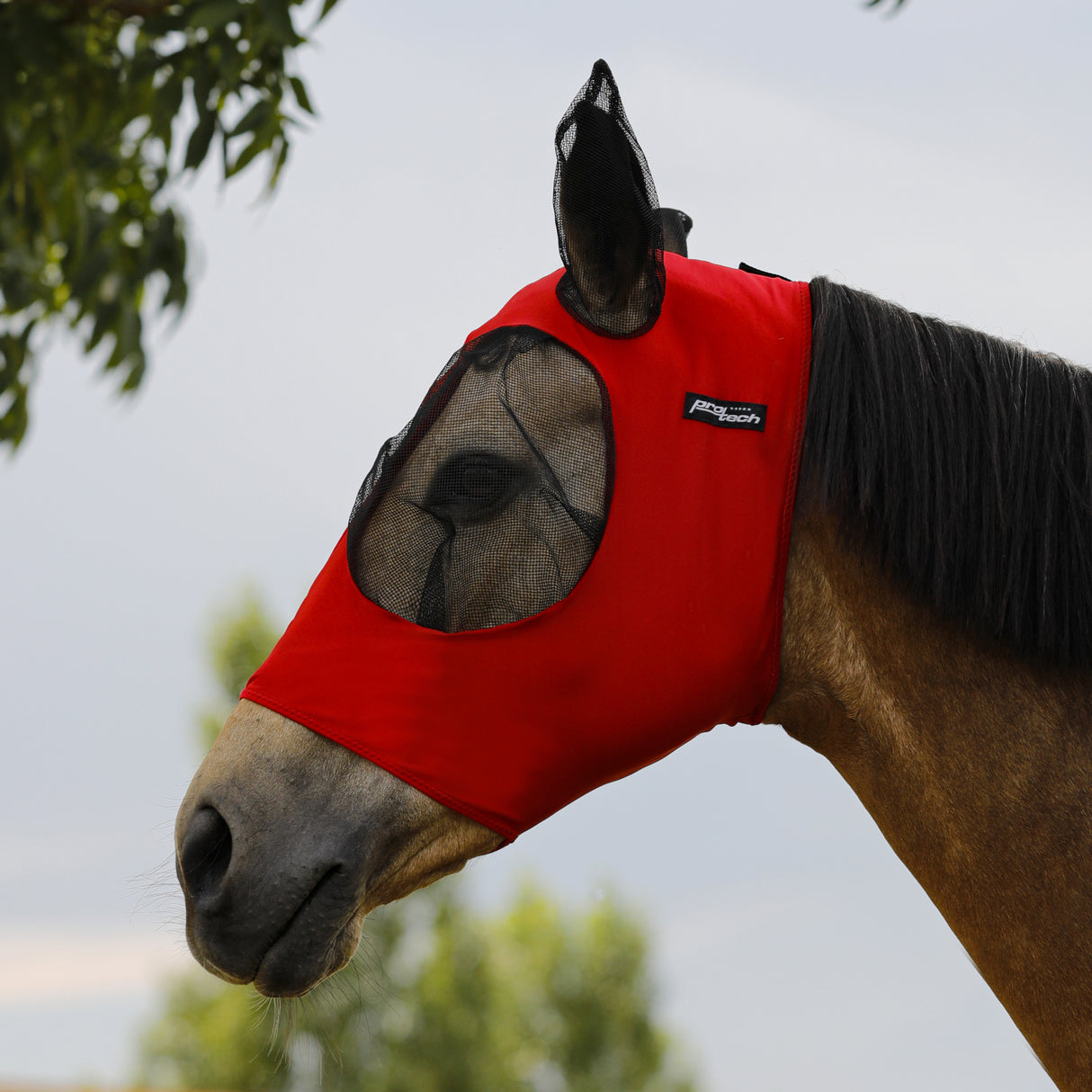 Maschera anti mosche in lycra con copriorecchie tech