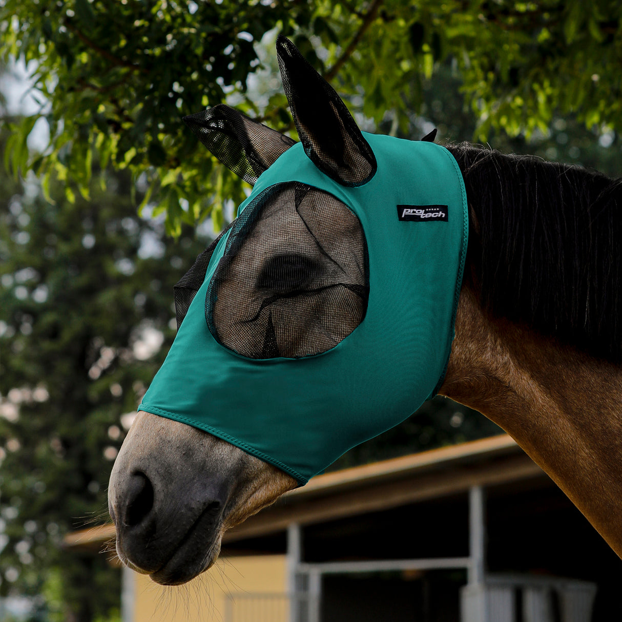 Maschera anti mosche in lycra con copriorecchie tech