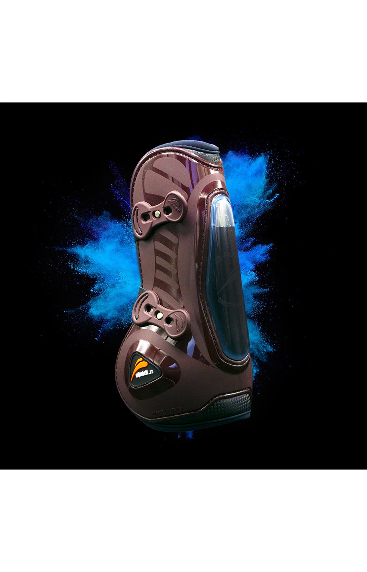 Stinchiere eShock Front Legend con bottoncini marrone