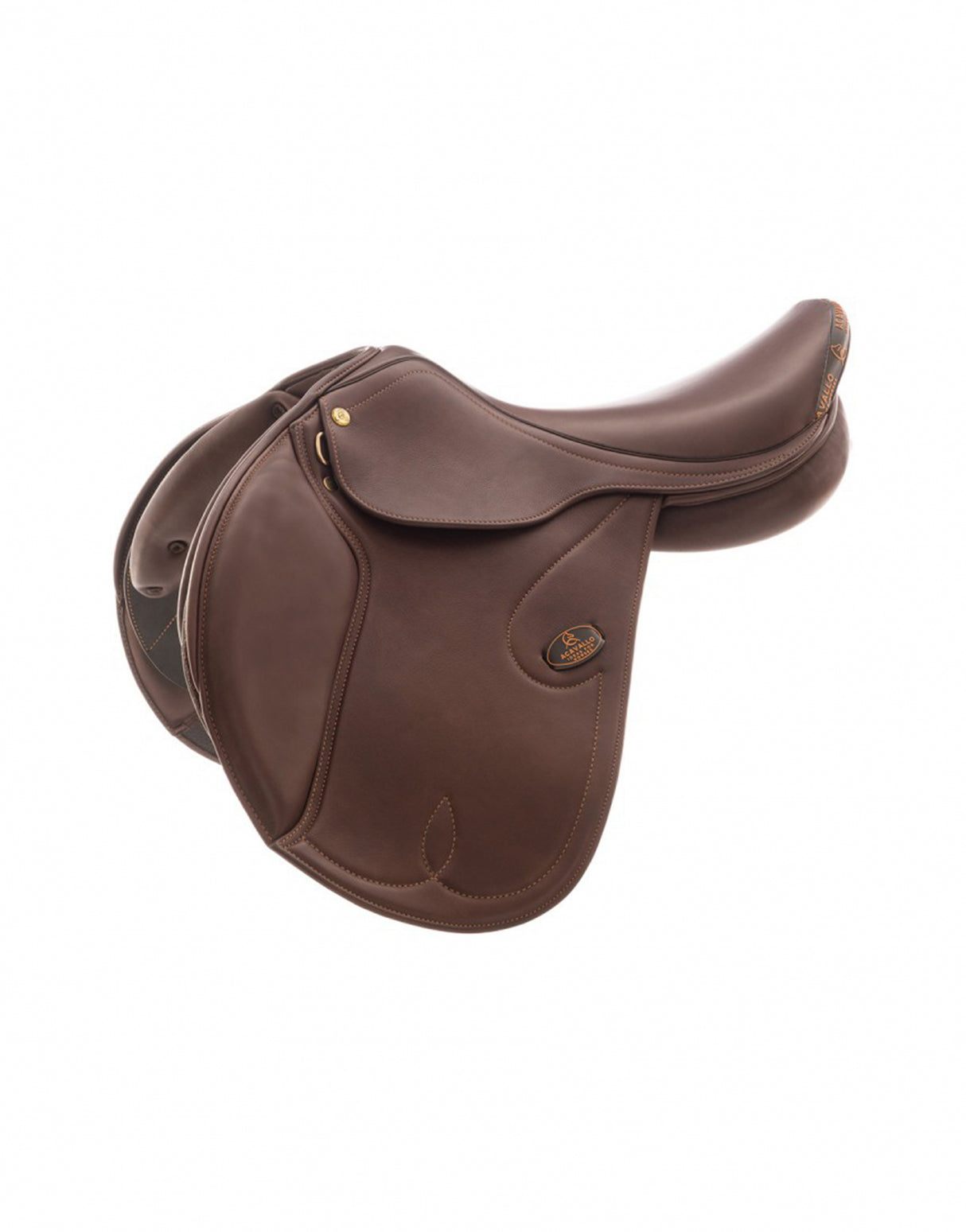 SELLA ACAVALLO BOTTICELLI DA SALTO CON CUSCINI IN RETICOLO MARRONE