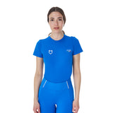 T-shirt donna slim fit Equestro X FISE azzurro