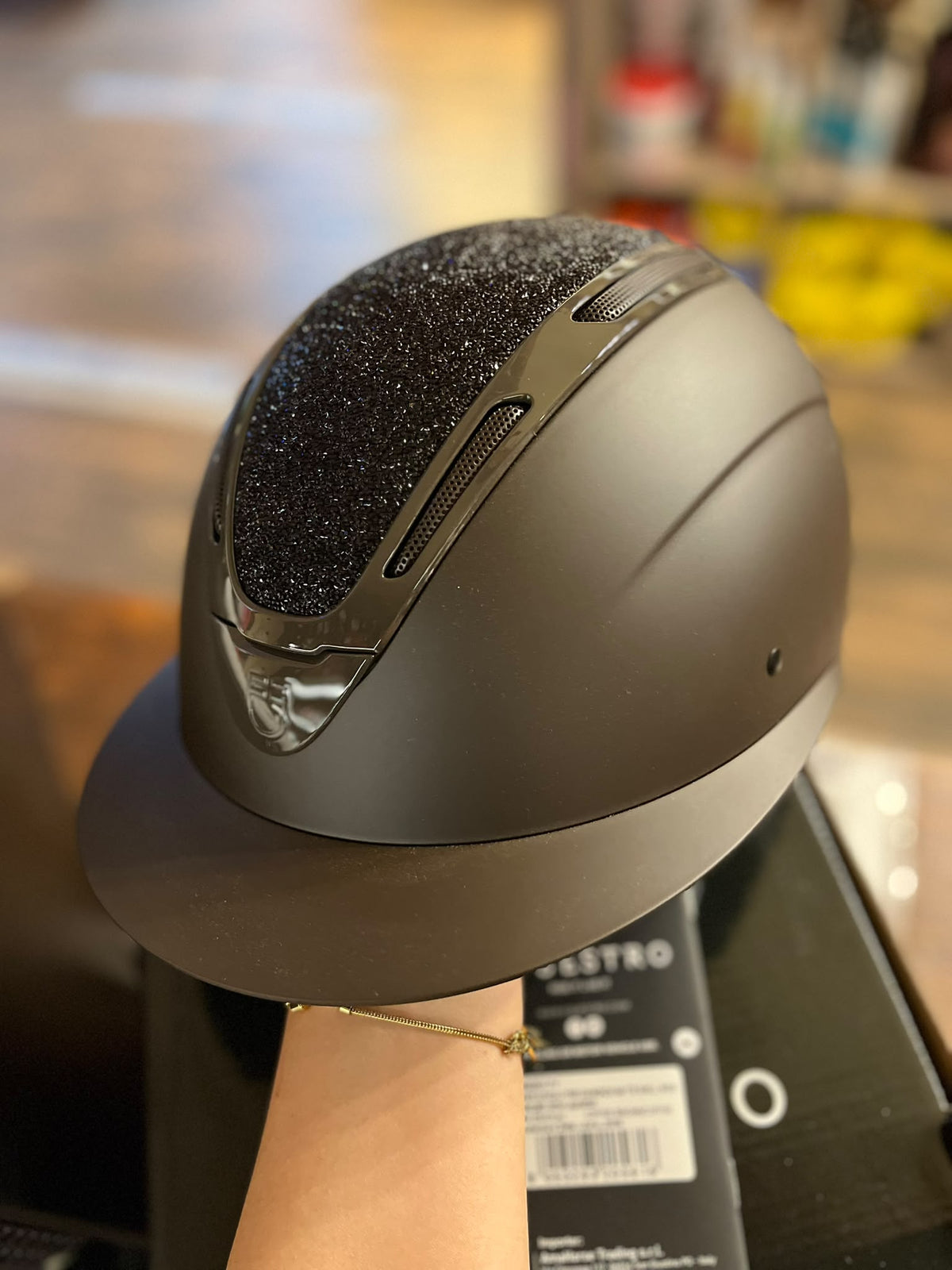 Cap Apocalypse donna calotta opaca e brillantini omologazione ASTM F1163-23 Equestro