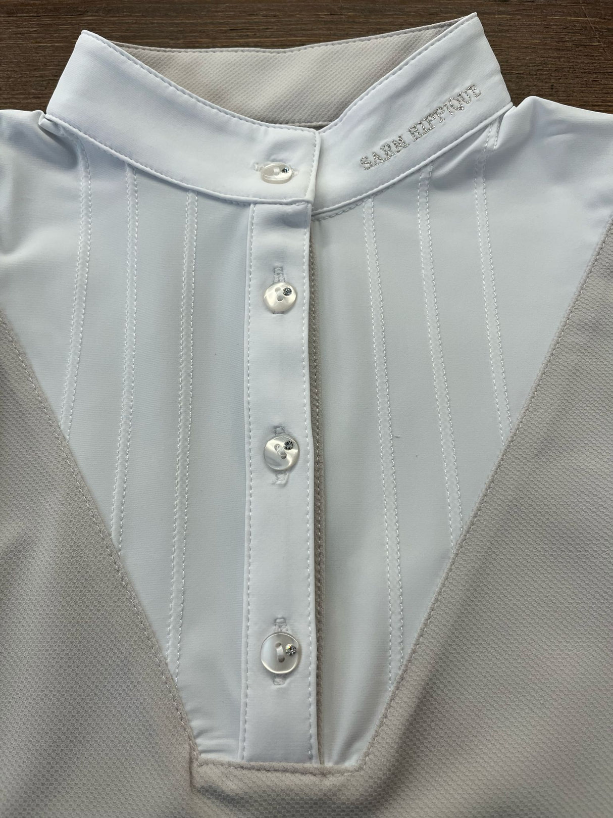 Polo da Gara donna Zarina Sarm Hippique beige