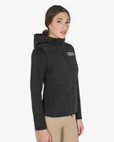 Piumino donna misto tecnico con cappuccio