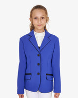 Giacca bambina da concorso in tessuto tecnico Equestro Royal Blu
