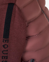 Piumino da donna in nylon e maglia con cerniera