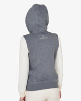 Felpa donna EQ bicolore con zip frontale