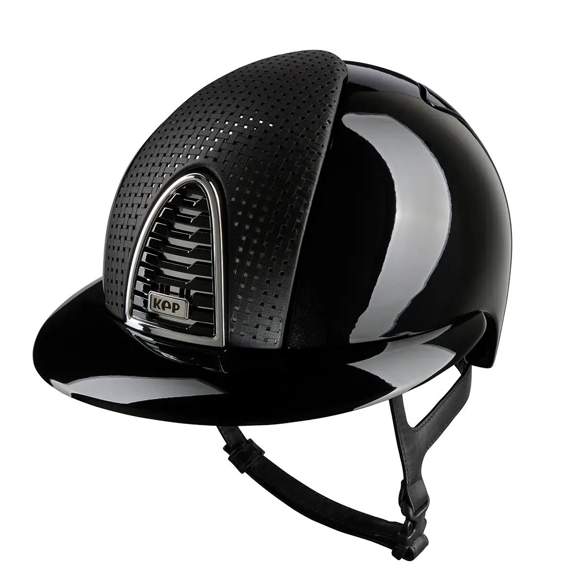 Casco equitazione Cromo 2.0 / Polish Metal Nero/ Verona Nero Cromato / Visiera Polo Large