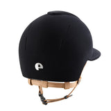 Casco equitazione Smart Nova / Velluto Nero / Cinturino Beige / Visiera Polo Large