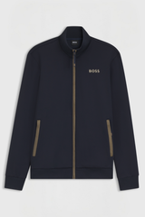 Cardigan da equitazione con zip e profili a righe HUGO BOSS