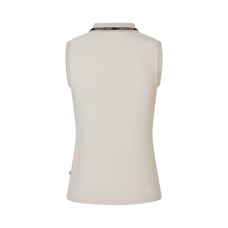 Polo senza maniche in piqué da donna KLNaira beige