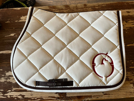 Sottosella Los Angeles per il salto ostacoli Vestrum bianco con logo rosso