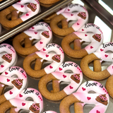 SAN VALENTINO <3 - Pretzel ghiacciati in edizione limitata I Set di 6 biscotti decorati a forma di cavallo a forma di pretzel
