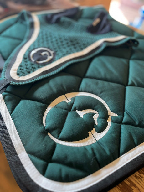 Completo sottosella jumping Bonn+cuffia lunga Augusta Vestrum verdone