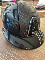 Casco equitazione Cromo 2.0 / Polish Metal Marrone / Verona marrone Cromato / Visiera Polo Large