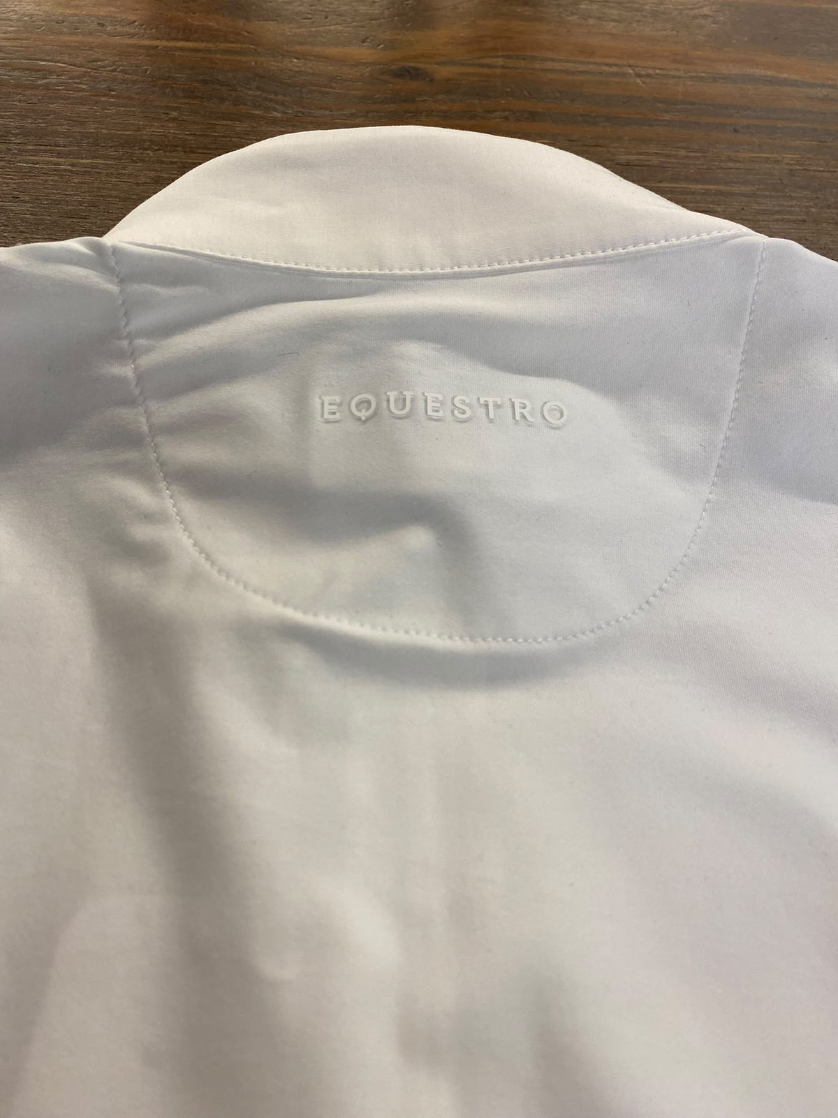 Polo donna manica lunga in tessuto tecnico felpato Equestro