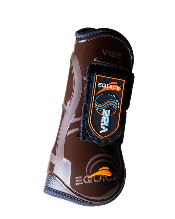Stinchiere Vibe Equick con velcro marrone