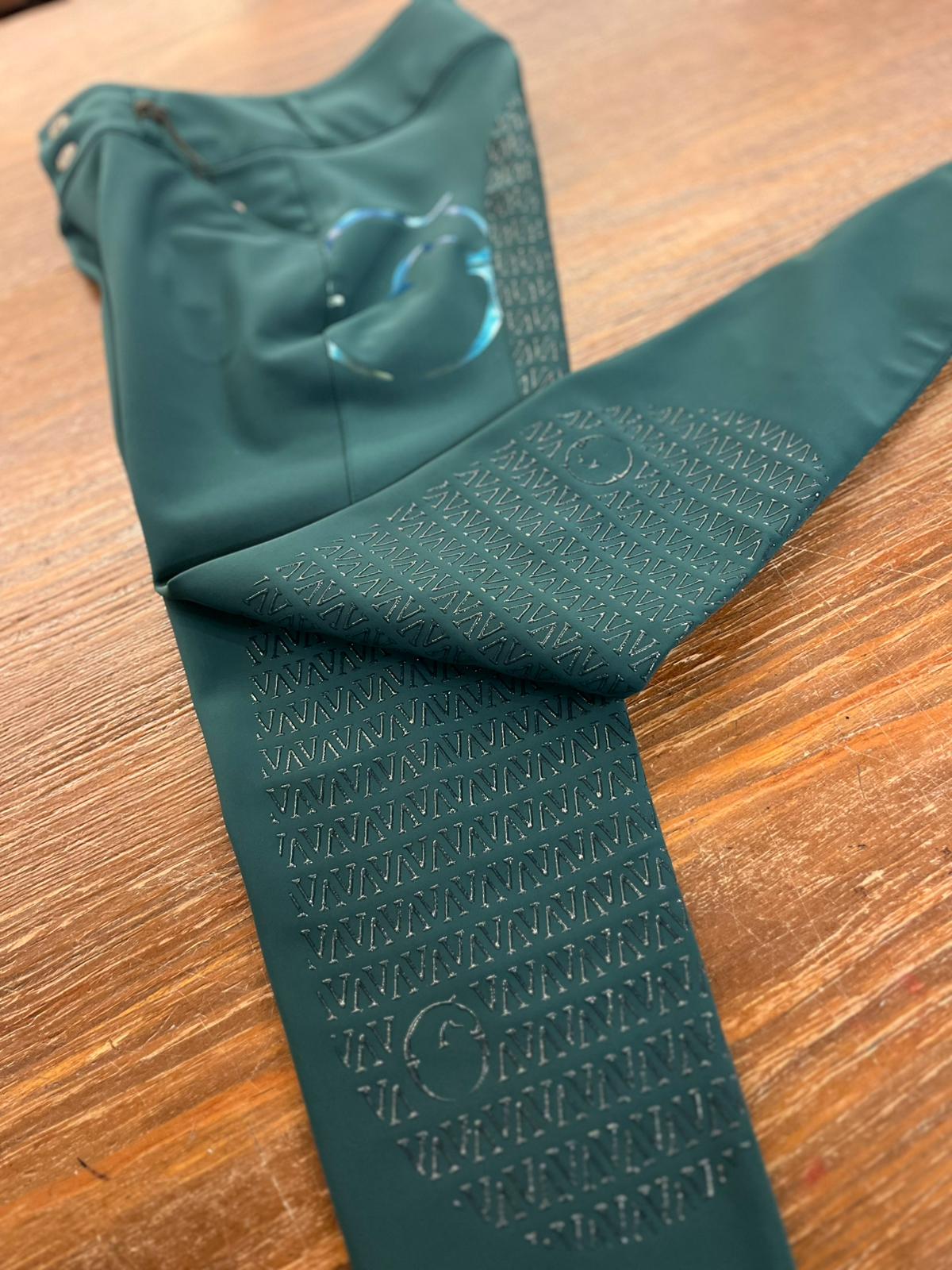 MOLVENO PANTALONI DA EQUITAZIONE DONNA CON FULL GRIP FOREST GREEN