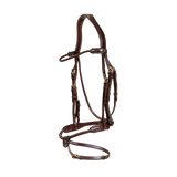 Testiera Braided Flash Noseband Dy'On marrone