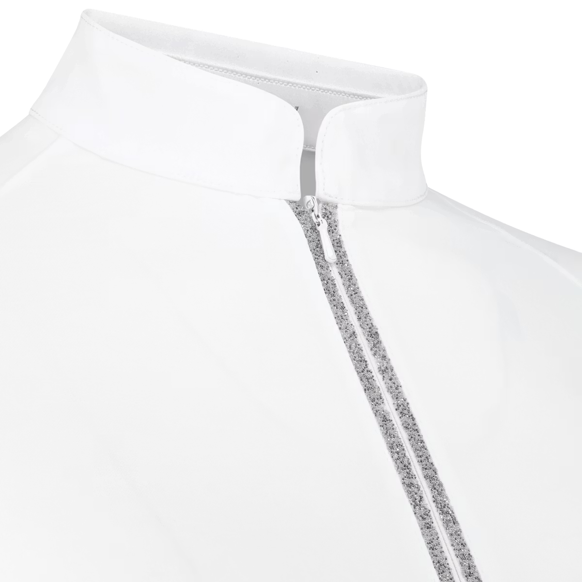 Polo donna con cerniera glitterata e maniche corte Kentucky
