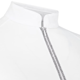 Polo donna con cerniera glitterata e maniche corte Kentucky
