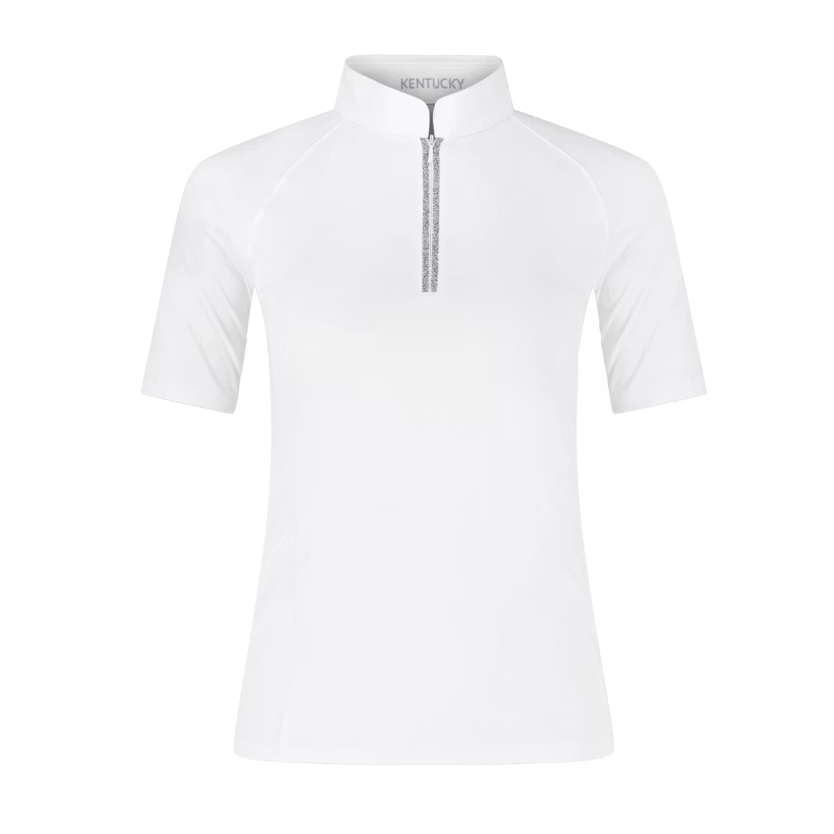 Polo donna con cerniera glitterata e maniche corte Kentucky