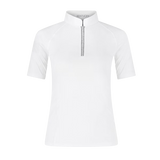 Polo donna con cerniera glitterata e maniche corte Kentucky